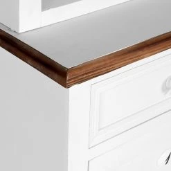 Butlers Buffet CAMPAGNE - Plaqué paulownia - Blanc -Meubles de salle à manger Soldes Magasin 1000365764 220728 086 DETAILS P000000001000365764