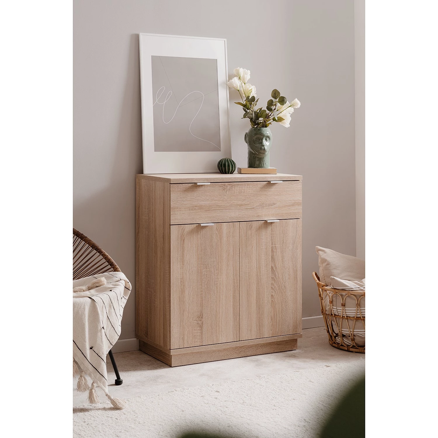 Loftscape Buffet Alcester I - Imitation chêne Sonoma 2 Loftscape Buffet Alcester I - Imitation chêne Sonoma – Image 2