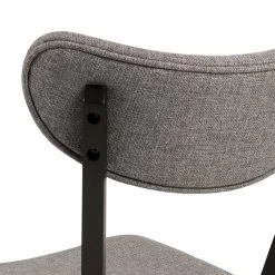 Loftscape Chaises Rigby II (lot de 2) - Tissu / Hévéa massif - Gris / Noir -Meubles de salle à manger Soldes Magasin 3fb4831b047f410691ee1017bff59f48