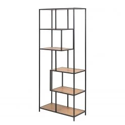 Red Living Étagère Coogee I - Imitation chêne / Noir - Hauteur : 185 cm