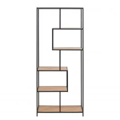 Red Living Étagère Coogee I - Imitation chêne / Noir - Hauteur : 185 cm -Meubles de salle à manger Soldes Magasin actona 02 11 2017 wohnen 185 cm 5006856