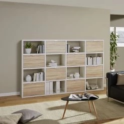 Fredriks Etagère à combiner Rodos II - Blanc brillant -Meubles de salle à manger Soldes Magasin anbauregal rodos ii hochglanz weiss 1890658