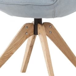 Mørteens Chaise à accoudoirs Ermelo I - rotatif - Tissu / Chêne massif - Bleu clair - 1 set -Meubles de salle à manger Soldes Magasin armlehnenstuhl ermelo webstoff eiche massiv hellblau 4026164