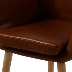 Mørteens Chaises à accoudoirs Nicholas - Cuir synthétique Aken: Marron vintage - 1 chaise 19 Mørteens Chaises à accoudoirs Nicholas - Cuir synthétique Aken: Marron vintage - 1 chaise -Meubles de salle à manger Soldes Magasin armlehnenstuhl nicholas i kunstleder schokolade 3784756