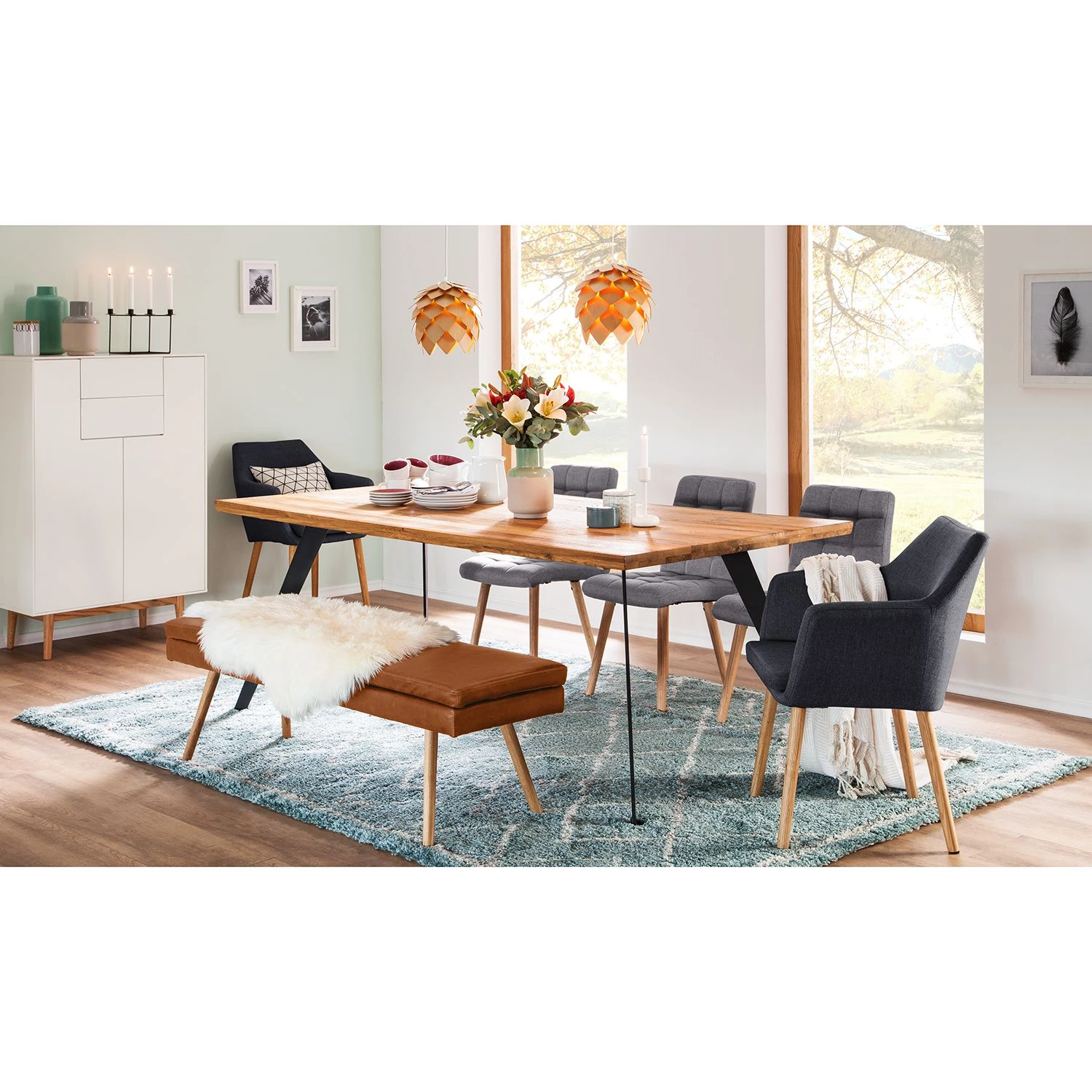 Mørteens Buffet haut Lindholm I - Partiellement en chêne massif - Blanc 2 Mørteens Buffet haut Lindholm I - Partiellement en chêne massif - Blanc – Image 2