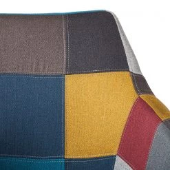 Mørteens Chaise à accoudoirs Nicholas III - Tissu Cors: Patchwork: Multicolore -Meubles de salle à manger Soldes Magasin armlehnenstuhl nicholas iii webstoff eiche massiv grau bordeaux 4207644