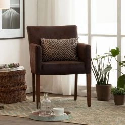 Maison Belfort Chaise à accoudoirs Lincoln II - Marron 12 Maison Belfort Chaise à accoudoirs Lincoln II - Marron -Meubles de salle à manger Soldes Magasin armlehnstuhl lincoln microfaser braun birke dunkelbraun 1076230