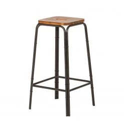 Ars manufacti Tabourets de bar Atelier (lot de 2) - Acacia massif /Métal -Meubles de salle à manger Soldes Magasin barhocker atelier 2er set akazie massiv metall 2915965