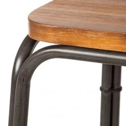 Ars manufacti Tabourets de bar Atelier (lot de 2) - Acacia massif /Métal -Meubles de salle à manger Soldes Magasin barhocker atelier 2er set akazie massiv metall 2915985