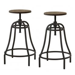Ars manufacti Tabourets de bar Roth (lot de 2) - Noir