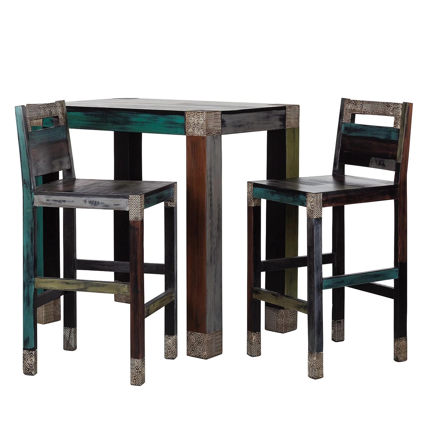 Wolf-Möbel Ensemble de bar Goa (3 éléments) - Acacia / Manguier partiellement massif - Multicolore 1 Wolf-Möbel Ensemble de bar Goa (3 éléments) - Acacia / Manguier partiellement massif - Multicolore