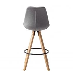 Mørteens Chaises de bar Aledas II - Granit - Lot de 2 -Meubles de salle à manger Soldes Magasin barstuhl aledas ii 2er set webstoff gummibaum massiv granit 4851292