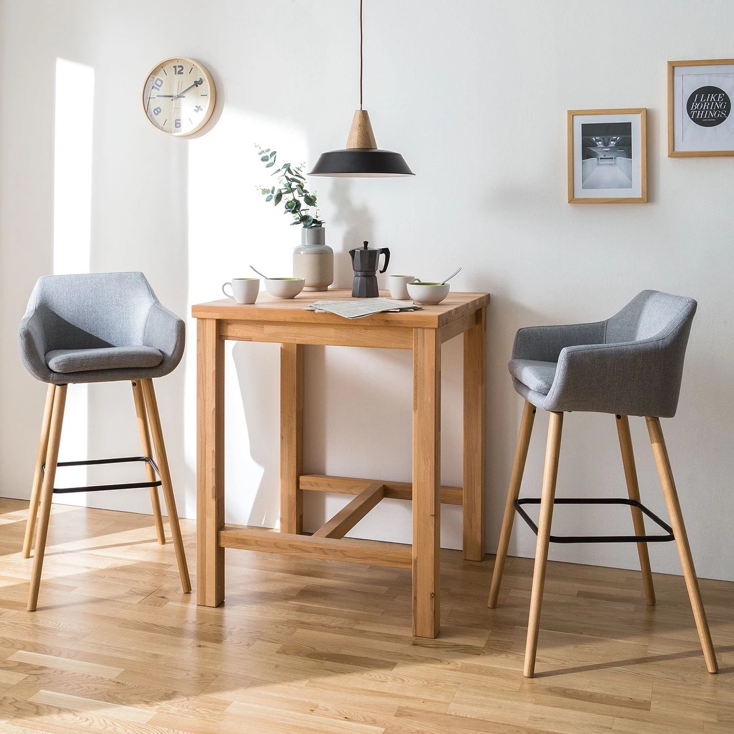 Mørteens Chaises de bar Nicholas II - Granit - Lot de 2 2 Mørteens Chaises de bar Nicholas II - Granit - Lot de 2 – Image 2