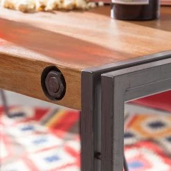 Ars manufacti Table de bar Manchester - Acacia massif / Métal - Acacia / Anthracite -Meubles de salle à manger Soldes Magasin bartisch manchester akazie massiv aluminium akazie anthrazit 4873772