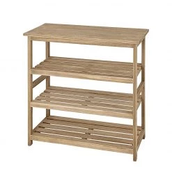 Home Design Etagère annexe Frederick III - Paulownia massif - Chêne clair verni