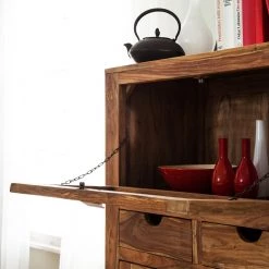 Wolf-Möbel Vaisselier Yoga - Sheesham massif - Naturel -Meubles de salle à manger Soldes Magasin brotschrank yoga sheesham massiv natur 1416985