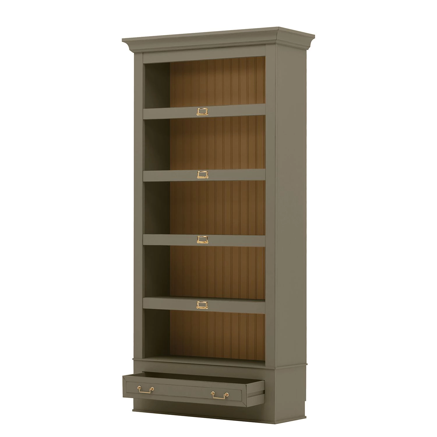 Maison Belfort Bibliothèque Azjana II - Granite / Pin couleur miel 1 Maison Belfort Bibliothèque Azjana II - Granite / Pin couleur miel