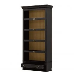 Maison Belfort Bibliothèque Azjana II - Noir / Pin couleur miel