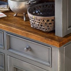 Maison Belfort Vaisselier Balignton - Gris -Meubles de salle à manger Soldes Magasin buffetschrank balignton kiefer massiv grau 3692301