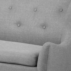 Mørteens Banquette Kamma (2 places) - Tissu / Chêne massif - Gris / Chêne -Meubles de salle à manger Soldes Magasin diningsofa kamma 2 sitzer webstoff eiche massiv hellgrau eiche 4851940