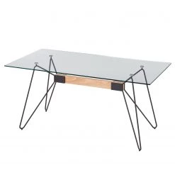 Mørteens Table Anadyr - Verre / Métal - Noir / Frêne