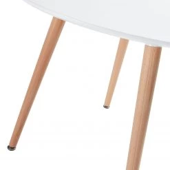 Mørteens Table Orotelli II - Hêtre partiellement massif - Blanc / Hêtre -Meubles de salle à manger Soldes Magasin esstisch anela buche teilmassiv weiss braun 4210764