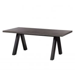 Temahome Table Apex - Imitation béton / Noir mat