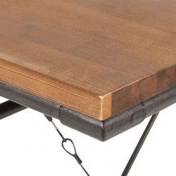 Ars manufacti Table à  manger Atelier - Acacia massif / Métal - Acacia / Anthracite -Meubles de salle à manger Soldes Magasin esstisch atelier akazie teilmassiv lava 1968074