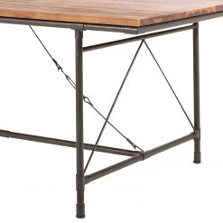 Ars manufacti Table à  manger Atelier - Acacia massif / Métal - Acacia / Anthracite -Meubles de salle à manger Soldes Magasin esstisch atelier akazie teilmassiv lava 1968086