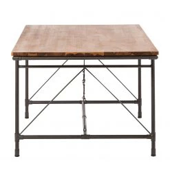 Ars manufacti Table à  manger Atelier - Acacia massif / Métal - Acacia / Anthracite -Meubles de salle à manger Soldes Magasin esstisch atelier akazie teilmassiv lava 1968102