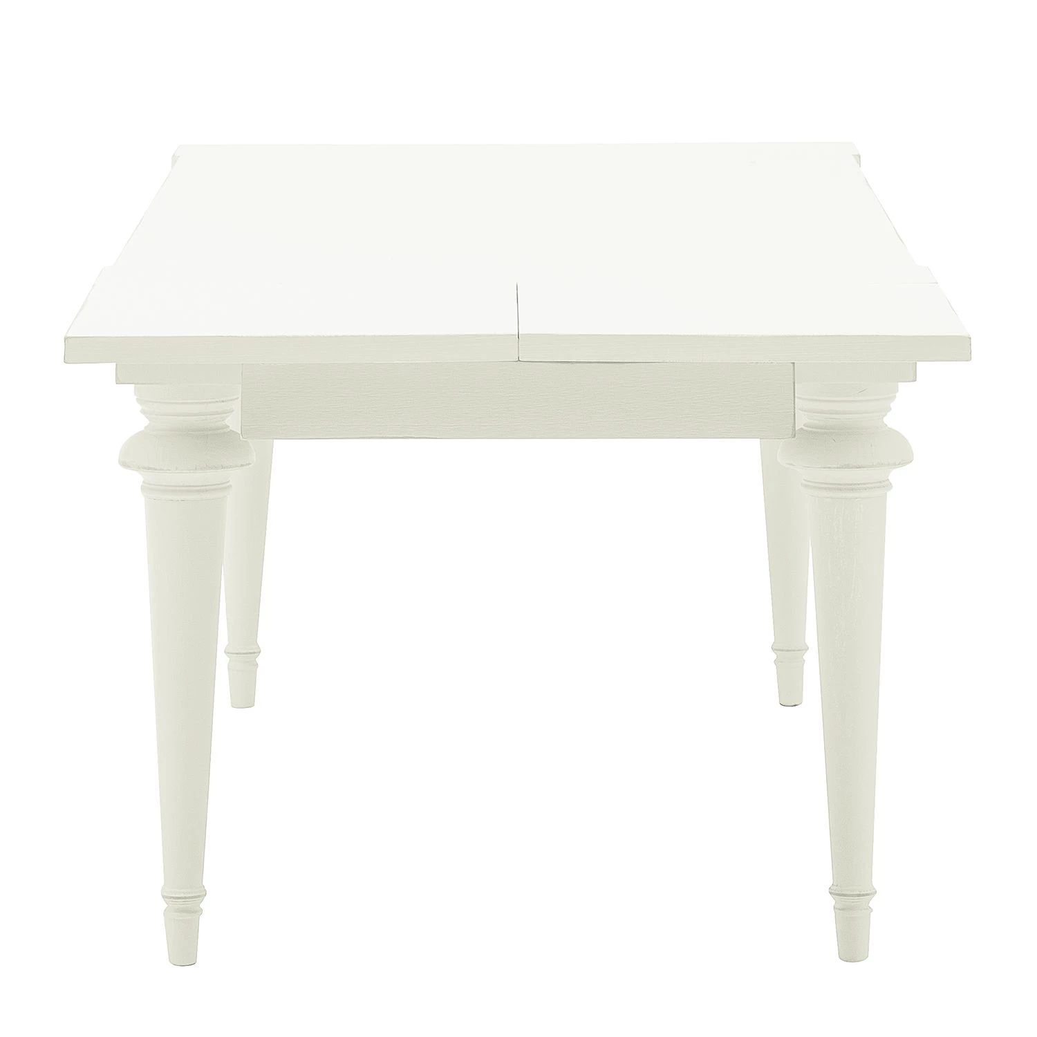 Maison Belfort Table Azjana - Pin blanc verni - Avec rallonge d'un seul côté 3 Maison Belfort Table Azjana - Pin blanc verni - Avec rallonge d'un seul côté – Image 3
