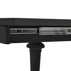 Maison Belfort Table Azjana - Noir - Avec rallonge d'un seul côté -Meubles de salle à manger Soldes Magasin esstisch azjana pinie massiv schwarz mit kopfauszug einseitig 3549405