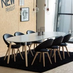 Mørteens Table extensible Becky - Blanc / Hévéa 12 Mørteens Table extensible Becky - Blanc / Hévéa -Meubles de salle à manger Soldes Magasin esstisch becky weiss eiche natur 972790