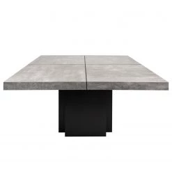 Temahome Table Detroit II - Imitation béton / Noir mat -Meubles de salle à manger Soldes Magasin esstisch detroit ll 4728120