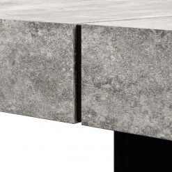 Temahome Table Detroit II - Imitation béton / Noir mat -Meubles de salle à manger Soldes Magasin esstisch detroit ll 4728128