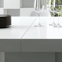 Temahome Table Dusk - 130 x 130 cm -Meubles de salle à manger Soldes Magasin esstisch dusk hochglanz weiss 130 x 130 cm 1116714