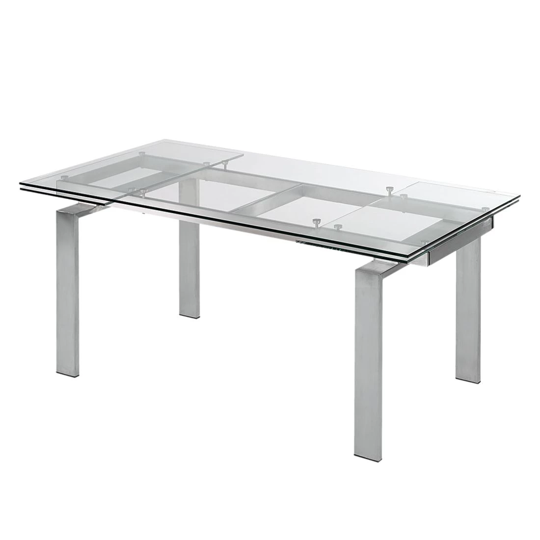 Fredriks Table extensible Jesca - Verre / Acier inoxydable 1 Fredriks Table extensible Jesca - Verre / Acier inoxydable