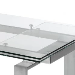 Fredriks Table extensible Jesca - Verre / Acier inoxydable 8 Fredriks Table extensible Jesca - Verre / Acier inoxydable -Meubles de salle à manger Soldes Magasin esstisch jesca mit ausziehfunktion glas edelstahl 1283722