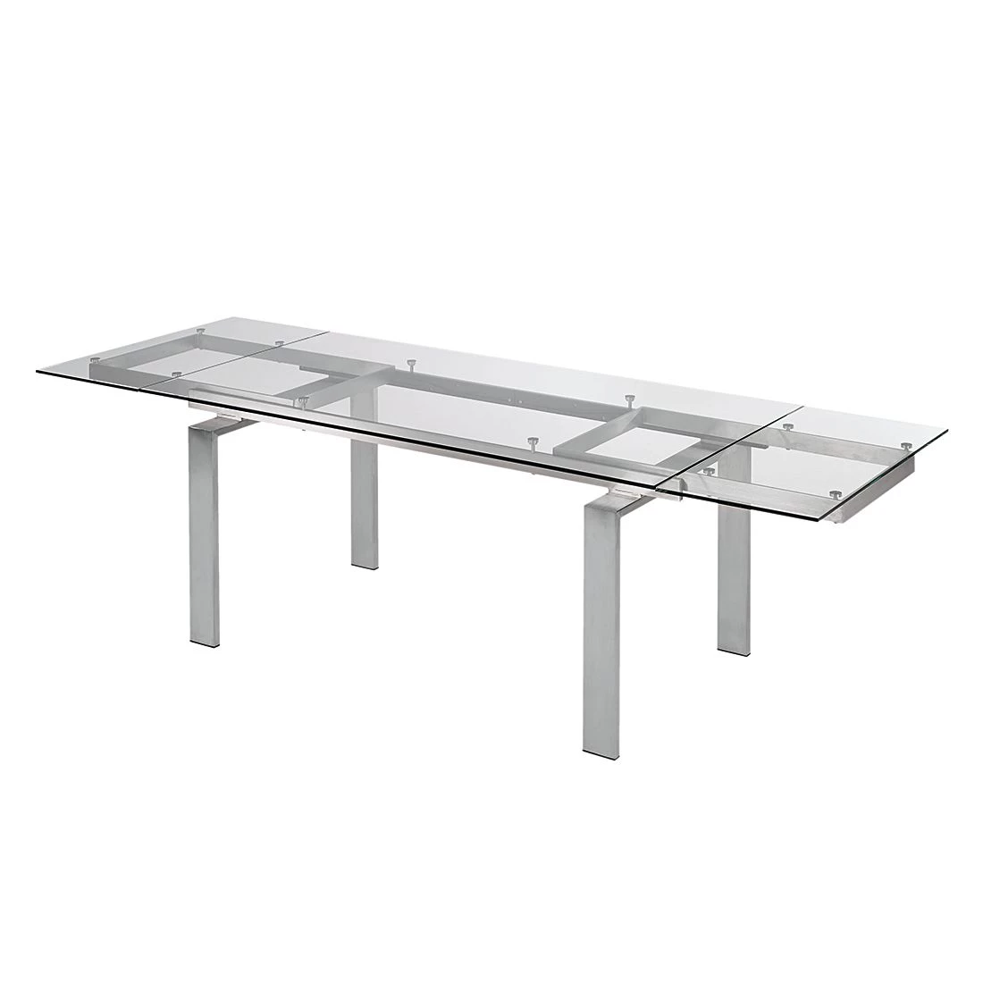 Fredriks Table extensible Jesca - Verre / Acier inoxydable 3 Fredriks Table extensible Jesca - Verre / Acier inoxydable – Image 3