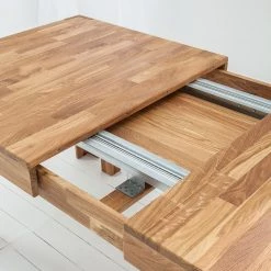 Ars Natura Table KimWOOD II - Avec rallonge - Chêne massif - Chêne -Meubles de salle à manger Soldes Magasin esstisch kimwood mit ausziehfunktion eiche massiv eiche geoelt 3190021