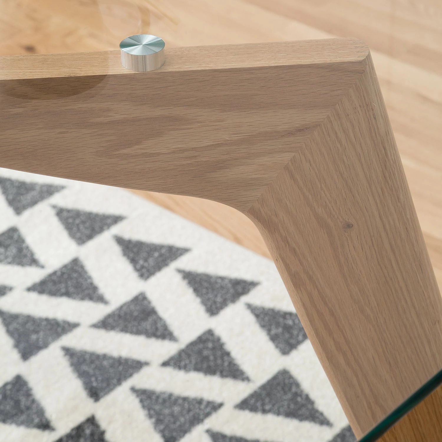 Mørteens Table Napole - Verre / Chêne massif 6 Mørteens Table Napole - Verre / Chêne massif – Image 6