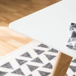 Mørteens Table Osiek - 80 x 80 cm -Meubles de salle à manger Soldes Magasin esstisch osiek eiche teilmassiv weiss eiche 80 x 80 cm 4781660