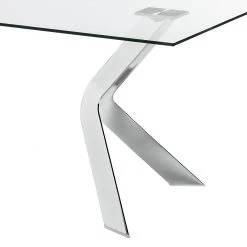 Loftscape Table Sarinna - Verre clair / Chrome - 200 x 100 cm -Meubles de salle à manger Soldes Magasin esstisch sarinna glas edelstahl klarglas chrom 200 x 100 cm 1285406
