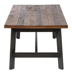 Ars manufacti Table extensible Tamati III - Pin recyclé / Métal - Pin / Gris -Meubles de salle à manger Soldes Magasin esstisch tamati lll mit ausziehfunktion altholz pinie metall pinie schwarz 5085944