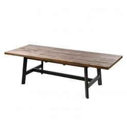 Ars manufacti Table extensible Tamati III - Pin recyclé / Métal - Pin / Gris -Meubles de salle à manger Soldes Magasin esstisch tamati lll mit ausziehfunktion altholz pinie metall pinie schwarz 5085952