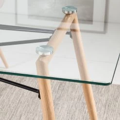 Mørteens Table Vaasa - Verre / Métal - Chêne -Meubles de salle à manger Soldes Magasin esstisch vaasa glas eiche 4019516