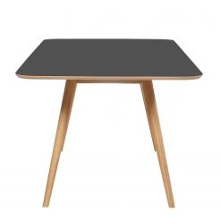 Studio Copenhagen Table Viggo - Anthracite / Chêne - 140 x 90 cm -Meubles de salle à manger Soldes Magasin esstisch viggo eiche teilmassiv linoleum anthrazit eiche 140 x 90 cm 4969108