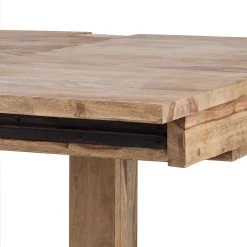 Wolf-Möbel Table de salle à manger Yoga - Largeur : 180 cm -Meubles de salle à manger Soldes Magasin esstisch yoga mit ansteckplatten sheesham massiv natur 1412822