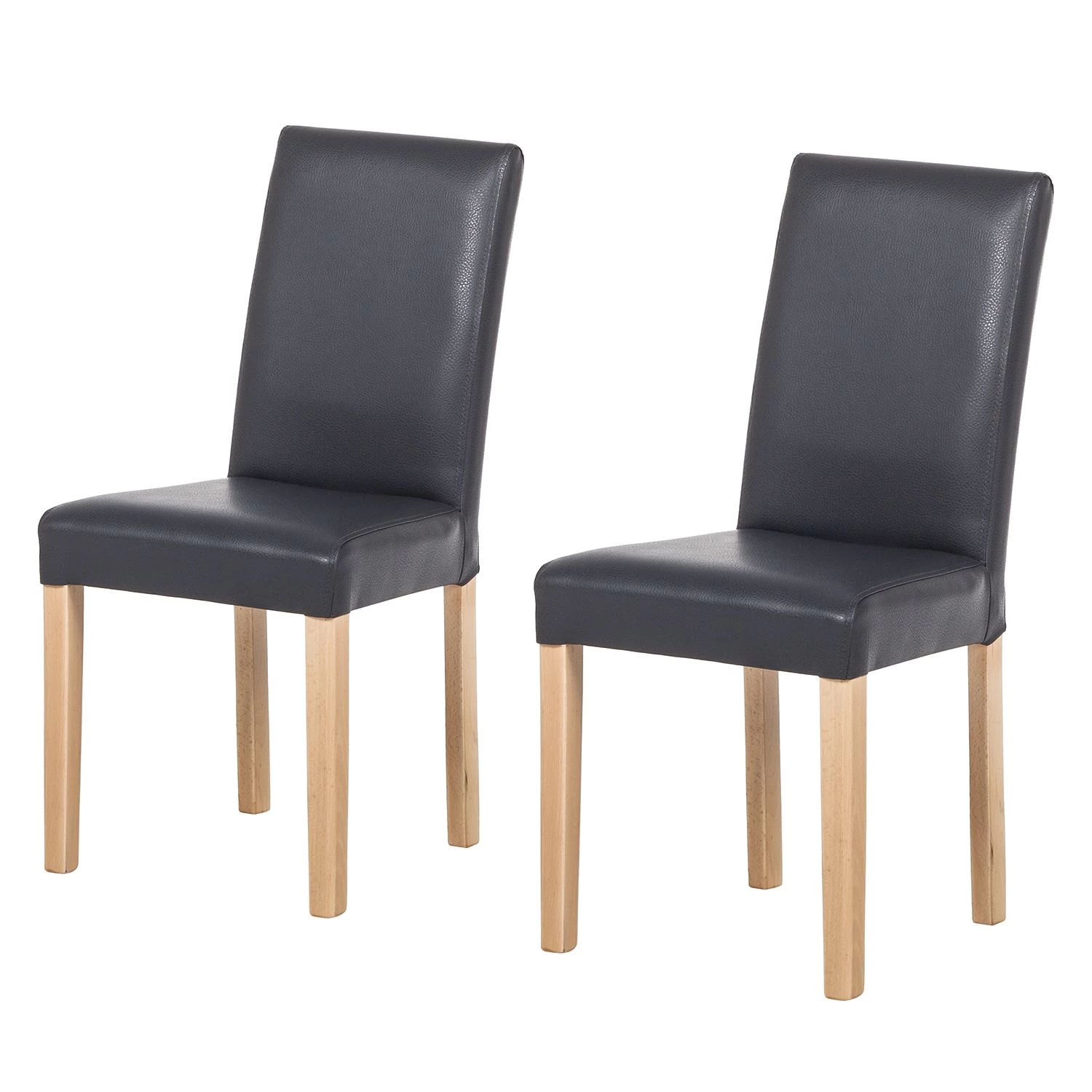 Ars Natura Chaises Flen (lot de 2) - Anthracite - Hêtre clair 1 Ars Natura Chaises Flen (lot de 2) - Anthracite - Hêtre clair