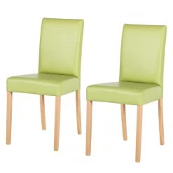 Ars Natura Chaises Flen (lot de 2) - Vert pâle - Hêtre clair